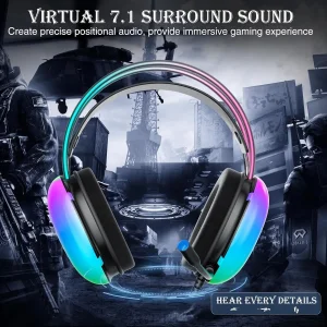 Гарнитура Aula S505 RGB Transparent Gaming Headset Black (6948391235479) UA