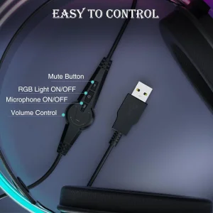 Гарнитура Aula S505 RGB Transparent Gaming Headset Black (6948391235479) UA