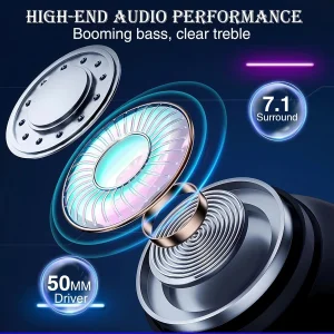 Гарнитура Aula S505 RGB Transparent Gaming Headset Black (6948391235479) UA