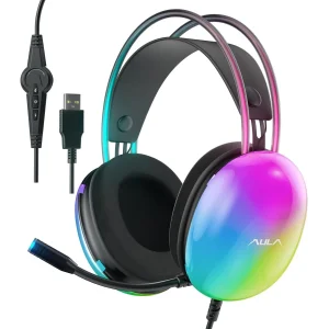Гарнітура Aula S505 RGB Transparent Gaming Headset Black (6948391235479) UA