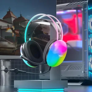 Гарнитура Aula S505 RGB Transparent Gaming Headset Black (6948391235479) UA