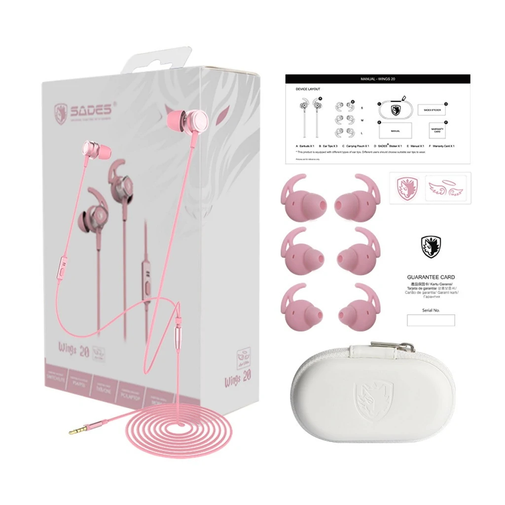 Гарнитура Sades SA-606 Wings 20 Pink (sa606pkj) UA