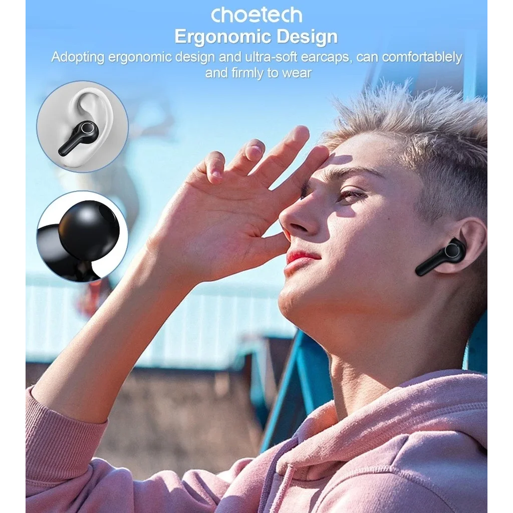 Bluetooth-гарнитура Choetech BH-T06 TWS bluetooth UA