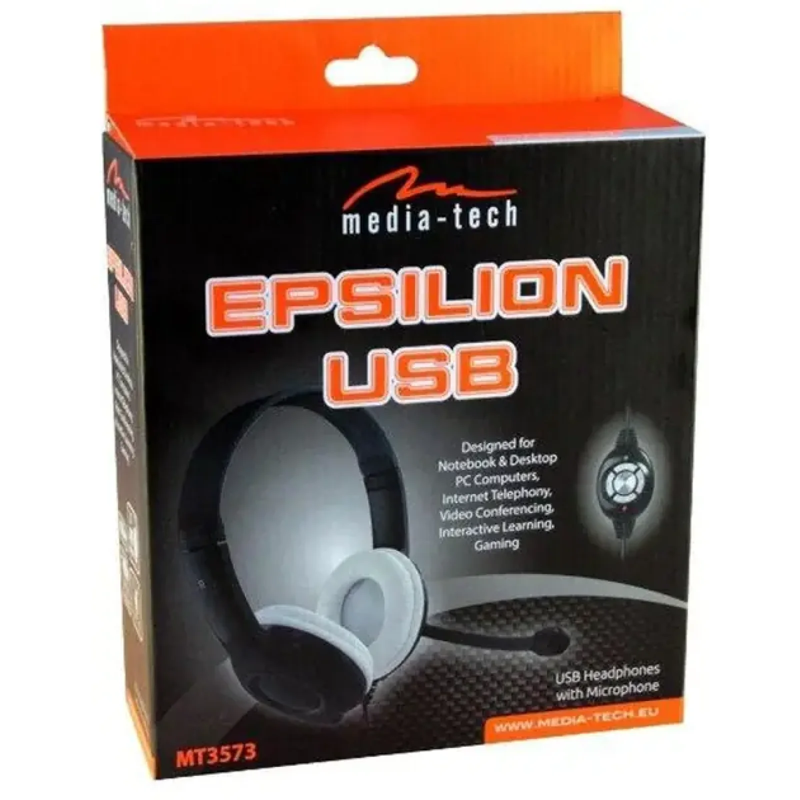 Гарнитура Media-Tech Epsilion USB Black (MT3573) UA