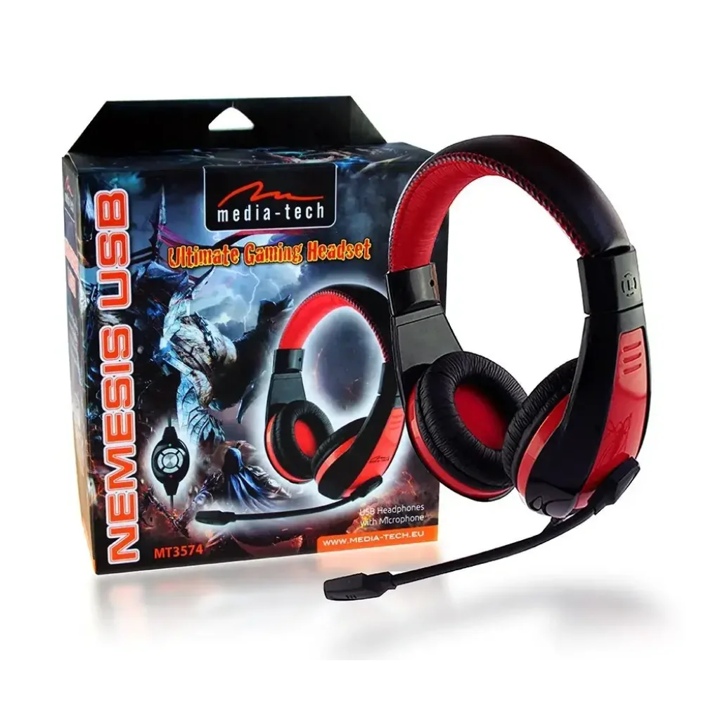 Гарнитура Media-Tech Nemesis USB Black/Red (MT3574) UA