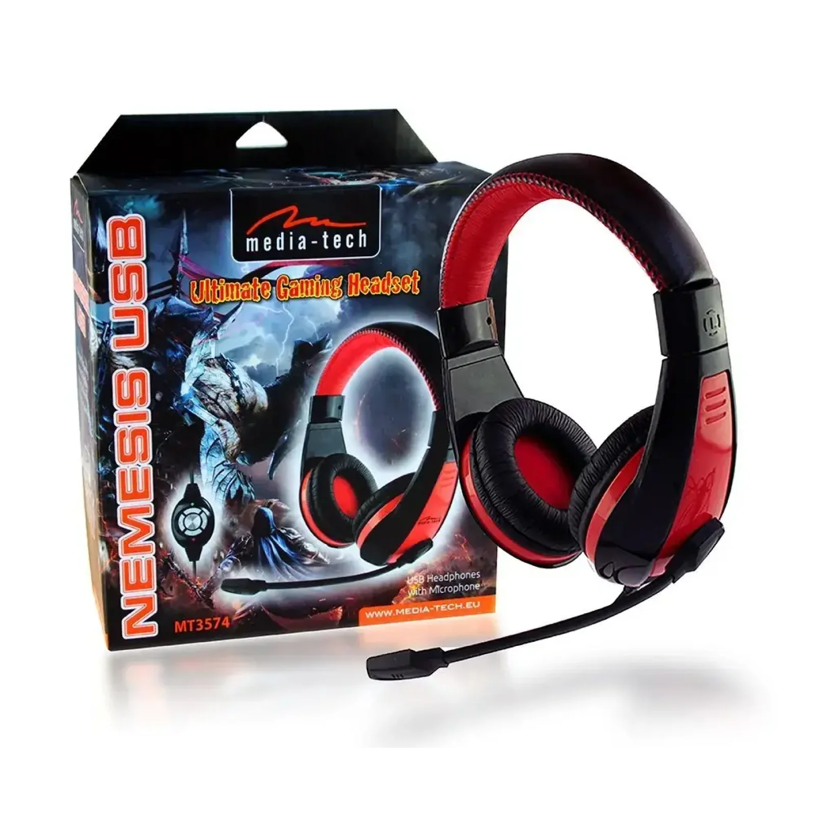 Гарнітура Media-Tech Nemesis USB Black/Red (MT3574) UA