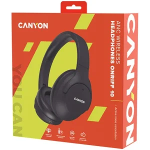 Bluetooth-гарнітура Canyon OnRiff 10 ANC Black (CNS-CBTHS10BK) UA