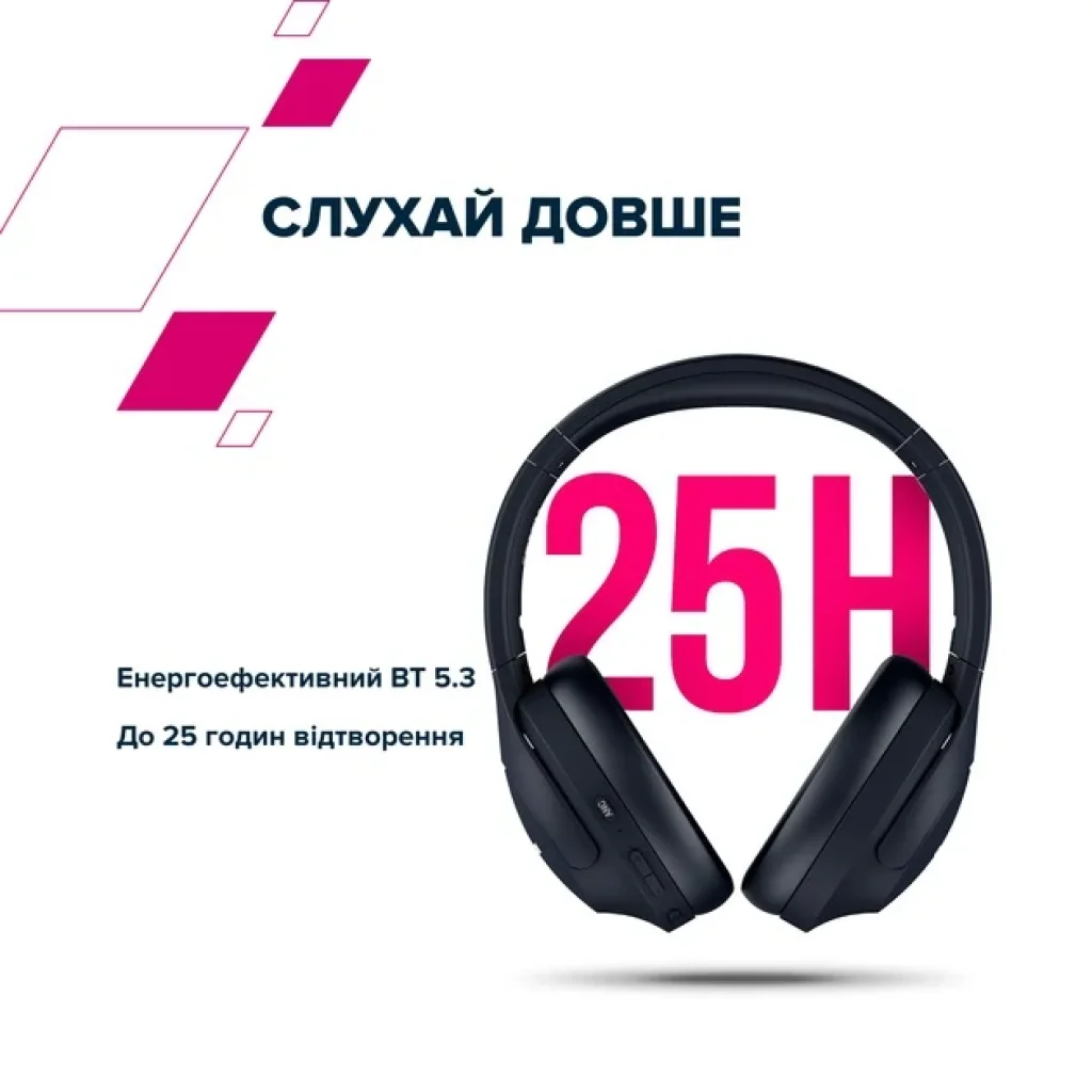 Bluetooth-гарнітура Canyon OnRiff 10 ANC Black (CNS-CBTHS10BK) UA