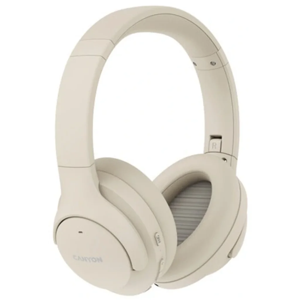 Bluetooth-гарнітура Canyon OnRiff 10 ANC Beige (CNS-CBTHS10BG) UA