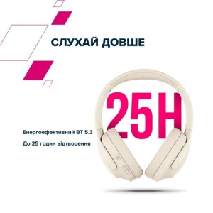 Bluetooth-гарнітура Canyon OnRiff 10 ANC Beige (CNS-CBTHS10BG) UA