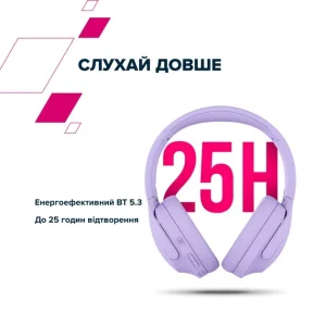 Bluetooth-гарнітура Canyon OnRiff 10 ANC Purple (CNS-CBTHS10PU) UA