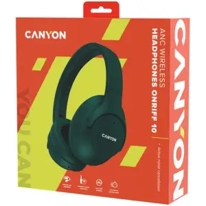 Bluetooth-гарнитура Canyon OnRiff 10 ANC Green (CNS-CBTHS10GN) UA