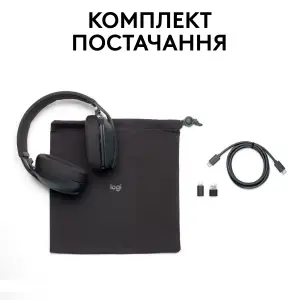 Bluetooth-гарнітура Logitech Zone Vibe Wireless UC Graphite (981-001199) UA