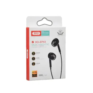 Гарнитура XO EP43 In-ear Earphone Black (6920680879168) UA