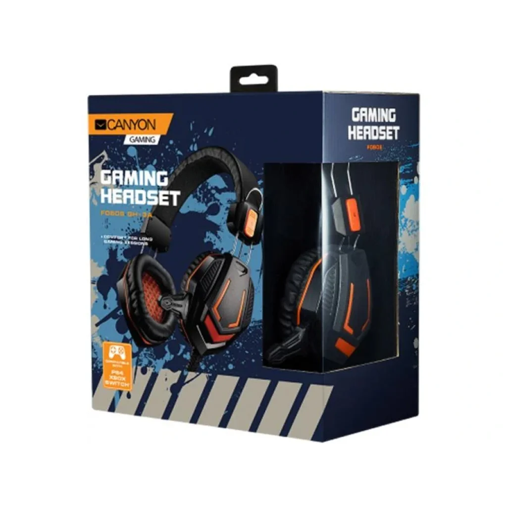 Гарнітура Canyon CND-SGHS3A Black/Orange UA