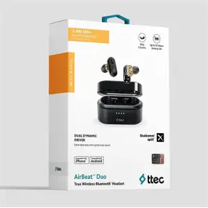 Bluetooth-гарнітура Ttec AirBeat Duo True Wireless Headsets Black (2KM127S) UA