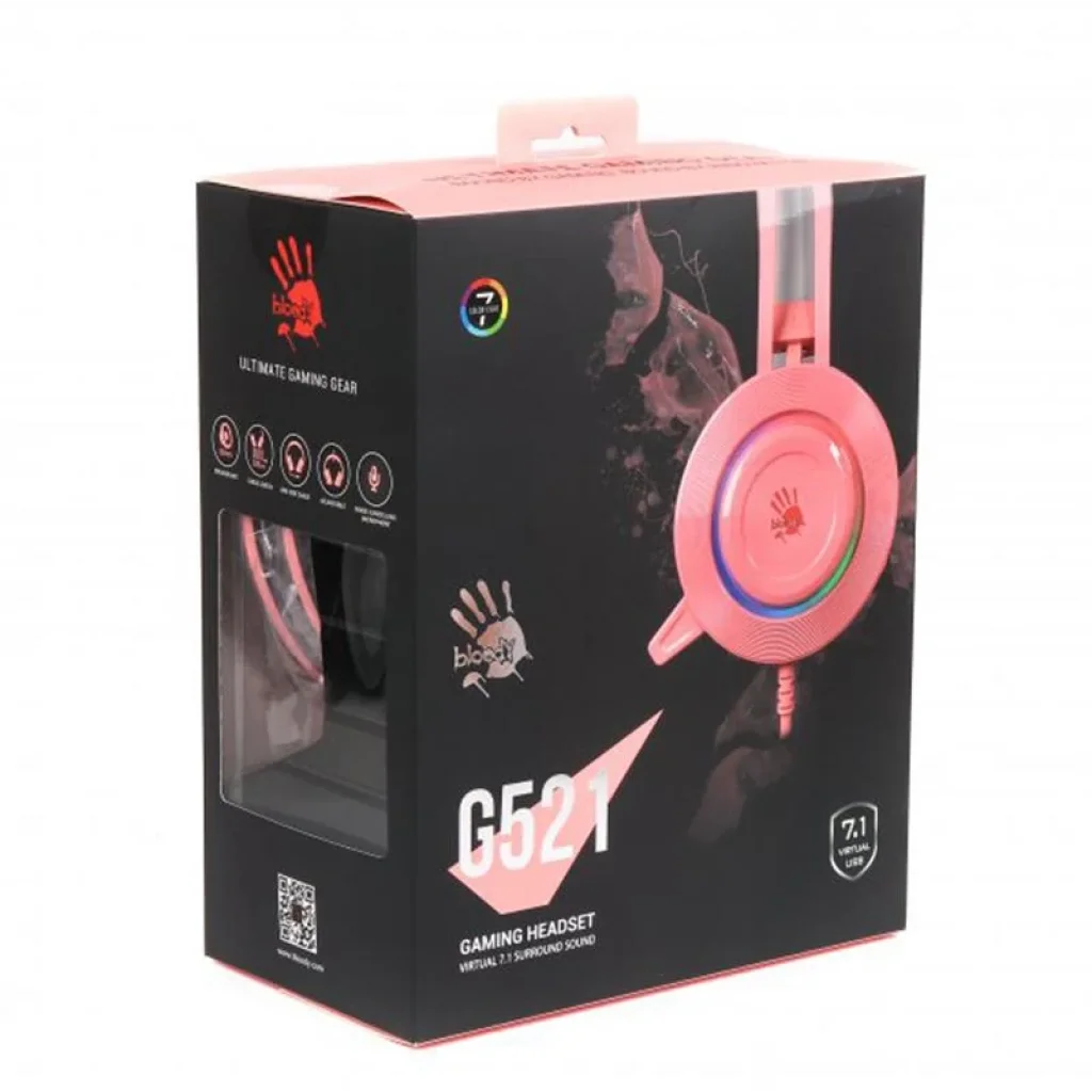 Гарнитура A4Tech Bloody G521 Pink, G521 Bloody (Pink) UA