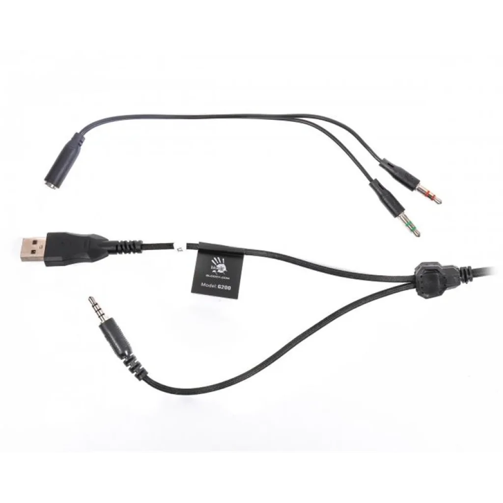 Гарнітура A4Tech Bloody G200 Black/Red, G200 Bloody (Black+Red) UA