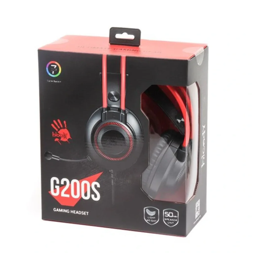 Гарнитура A4Tech Bloody G200S Black/Red, G200S Bloody (Black+Red) UA
