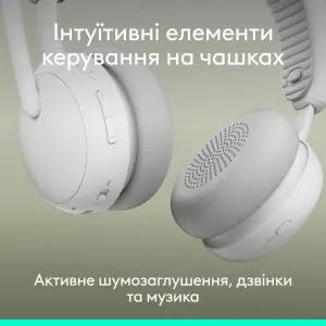 Bluetooth-гарнітура Logitech Zone Wireless 2 ES Off-White (981-001508) UA