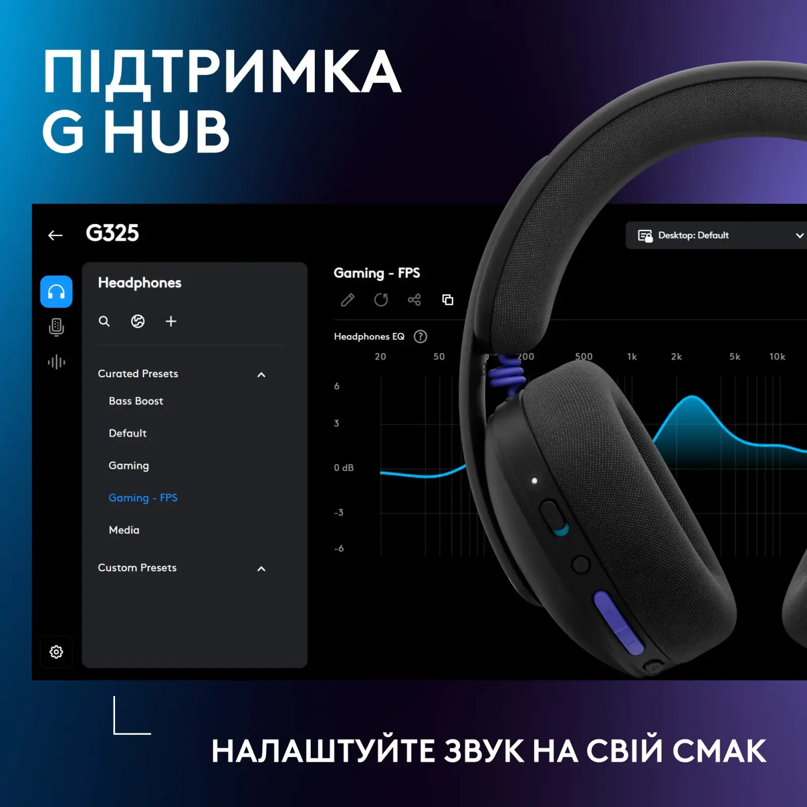 Гарнитура Logitech G325 Lightspeed Black (981-001524) UA