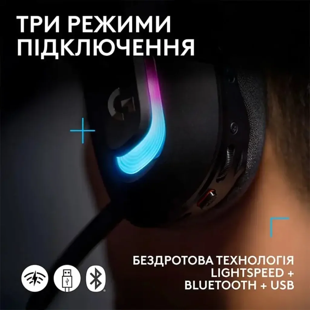 Гарнитура Logitech G522 LightSpeed Wireless Gaming Headset Black (981-001544) UA