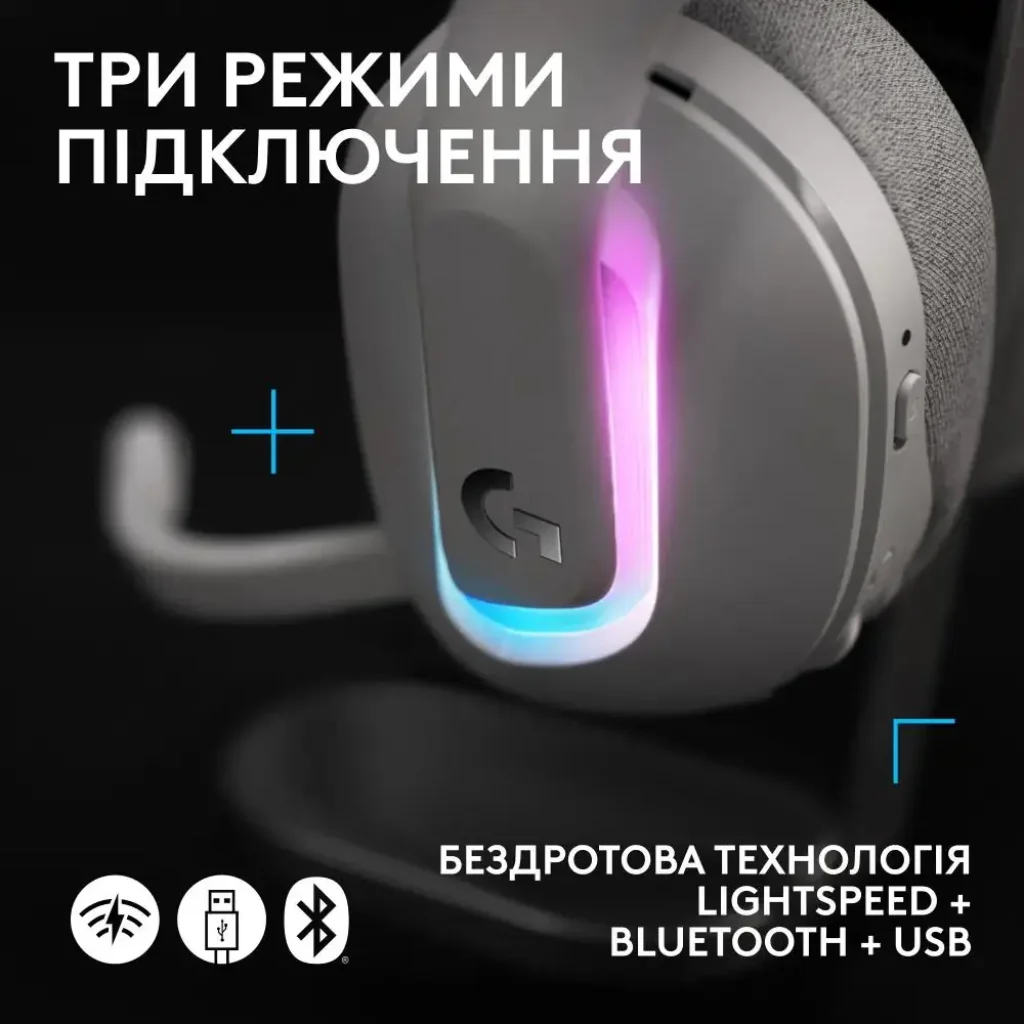 Гарнитура Logitech G522 LightSpeed Wireless Gaming Headset White (981-001550) UA