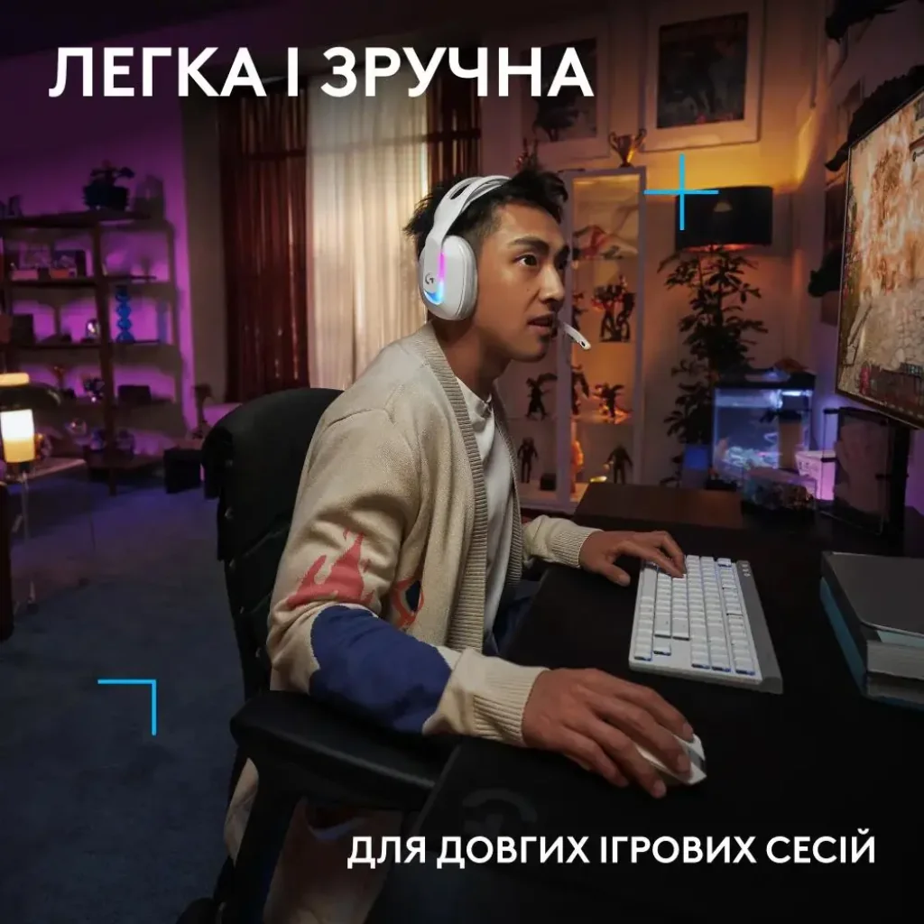 Гарнитура Logitech G522 LightSpeed Wireless Gaming Headset White (981-001550) UA