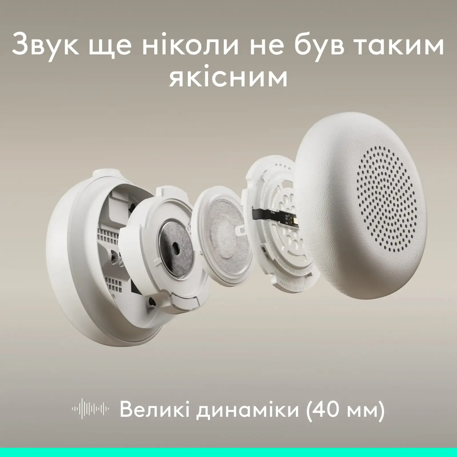 Гарнітура Logitech Zone Wired 2 USB Off-White (981-001621) UA