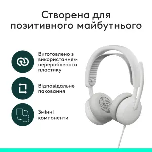 Гарнітура Logitech Zone Wired 2 USB Off-White (981-001621) UA