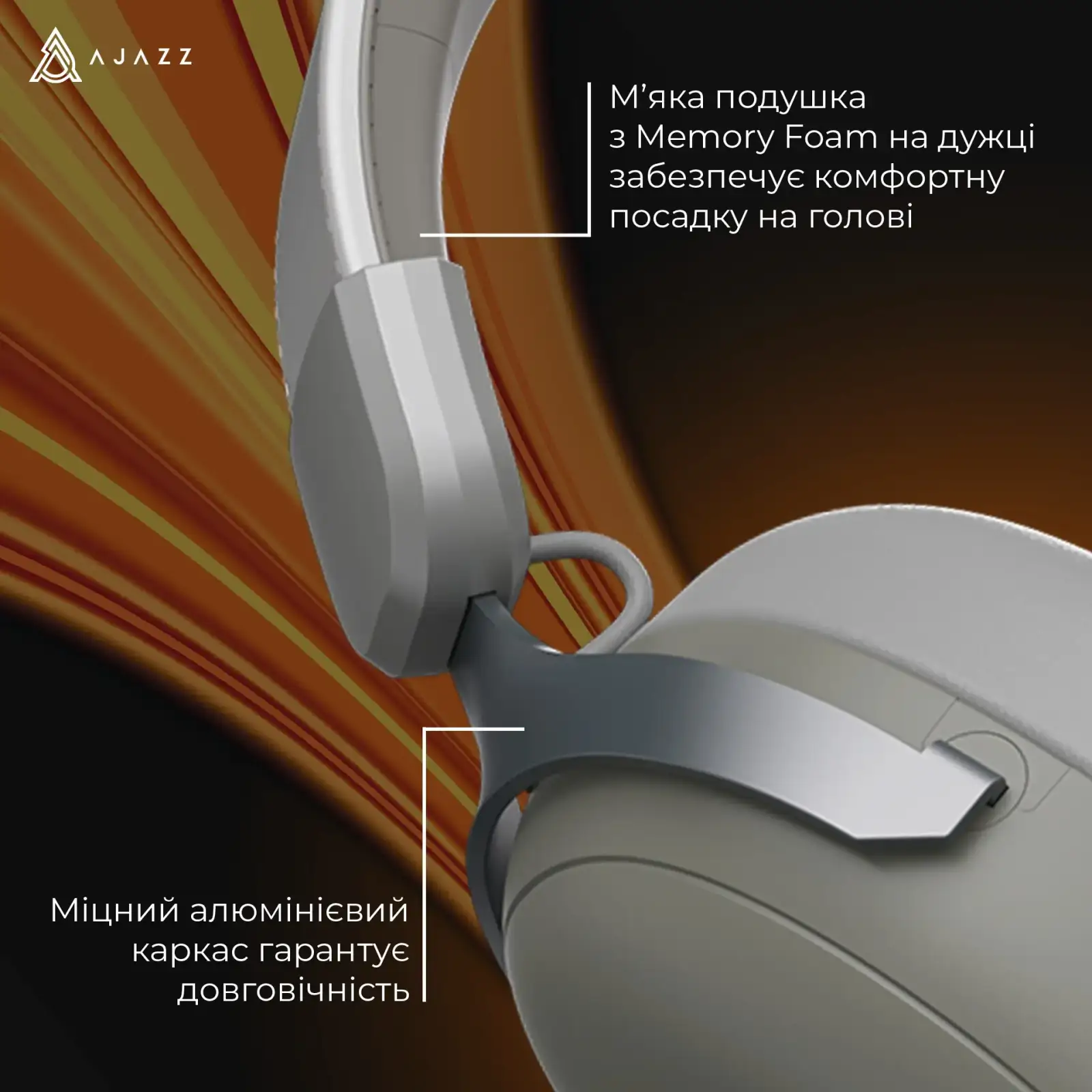 Bluetooth-гарнітура Ajazz AHM08 MAX 3-Mode Grey (AHM08-MAX-GW) UA
