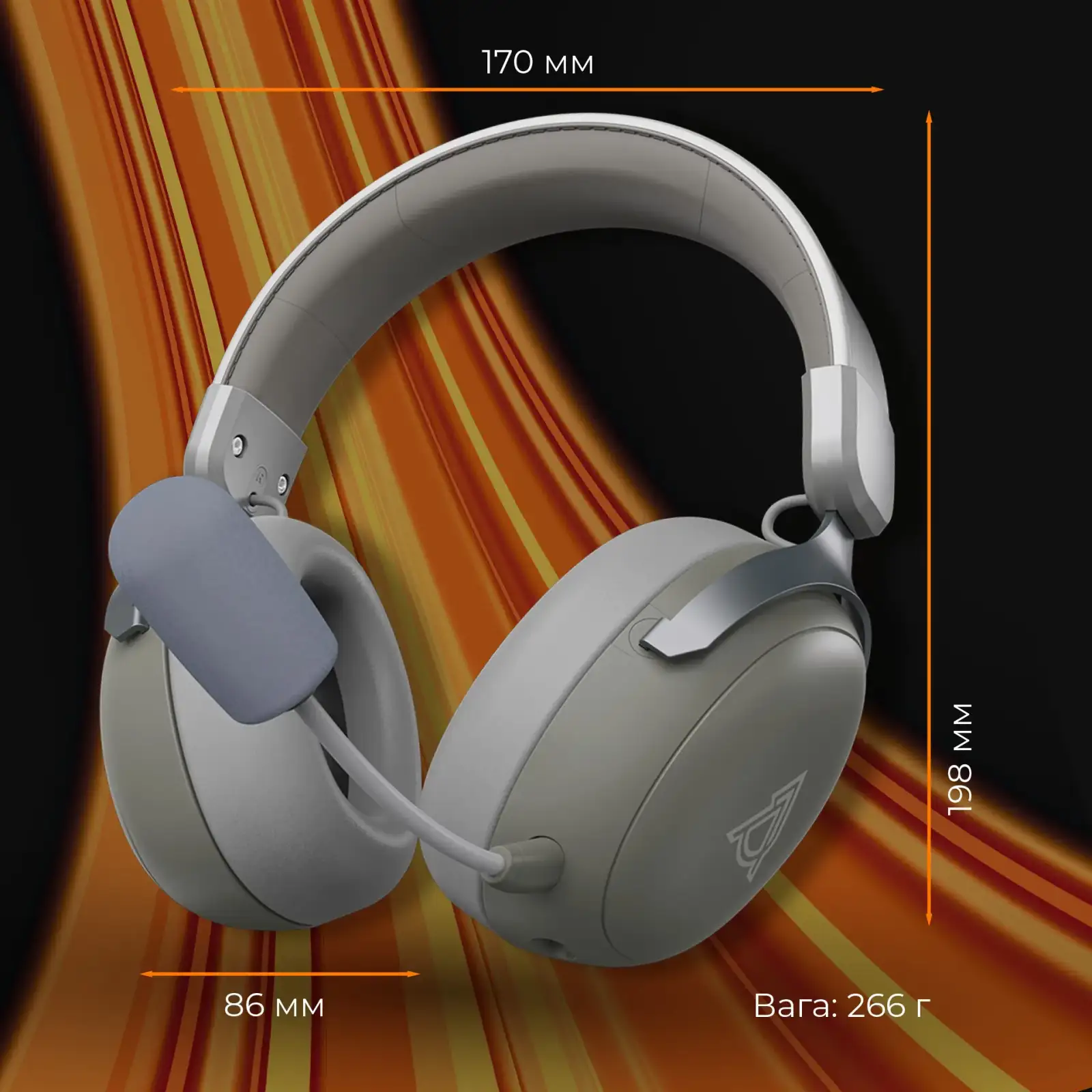 Bluetooth-гарнітура Ajazz AHM08 MAX 3-Mode Grey (AHM08-MAX-GW) UA