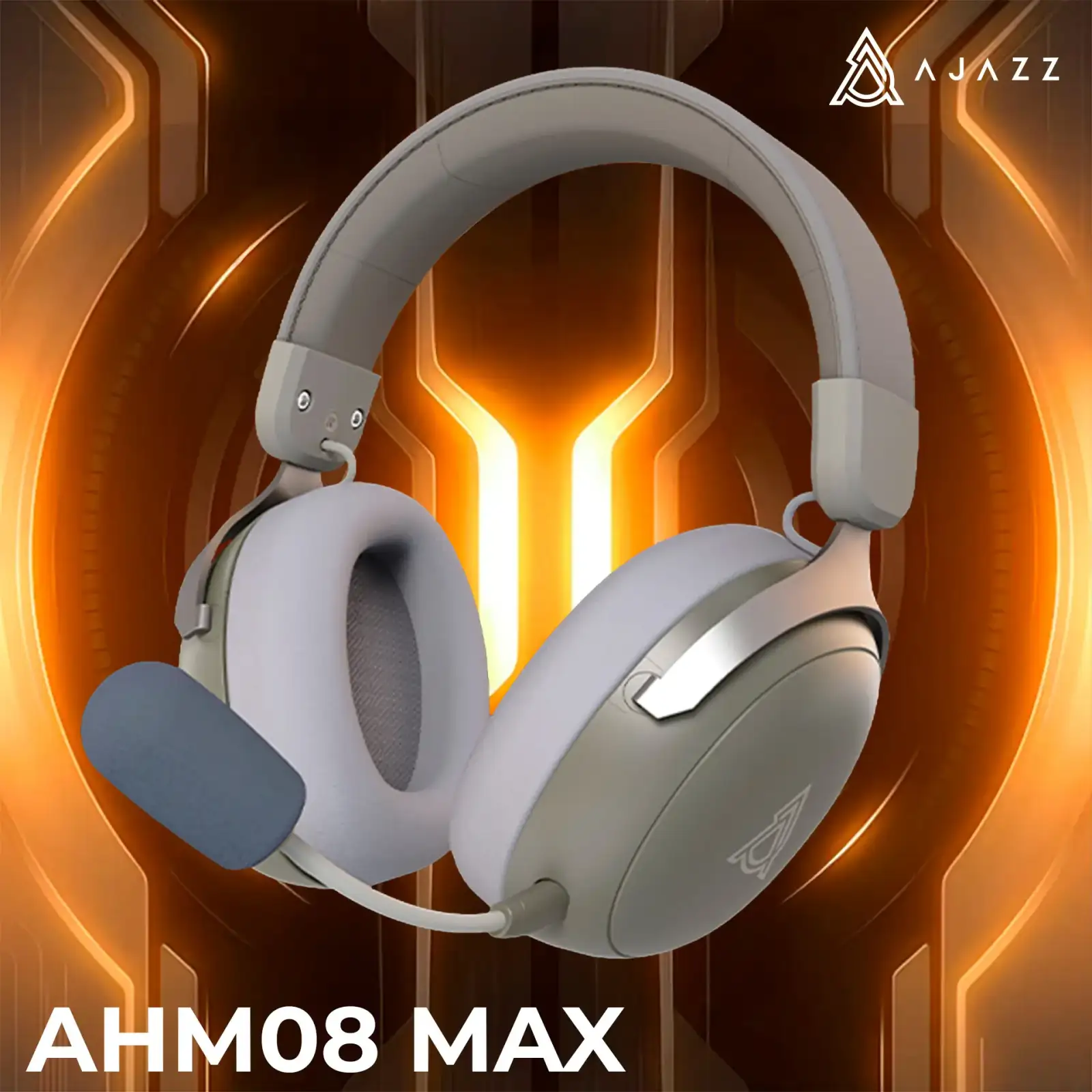 Bluetooth-гарнітура Ajazz AHM08 MAX 3-Mode Grey (AHM08-MAX-GW) UA