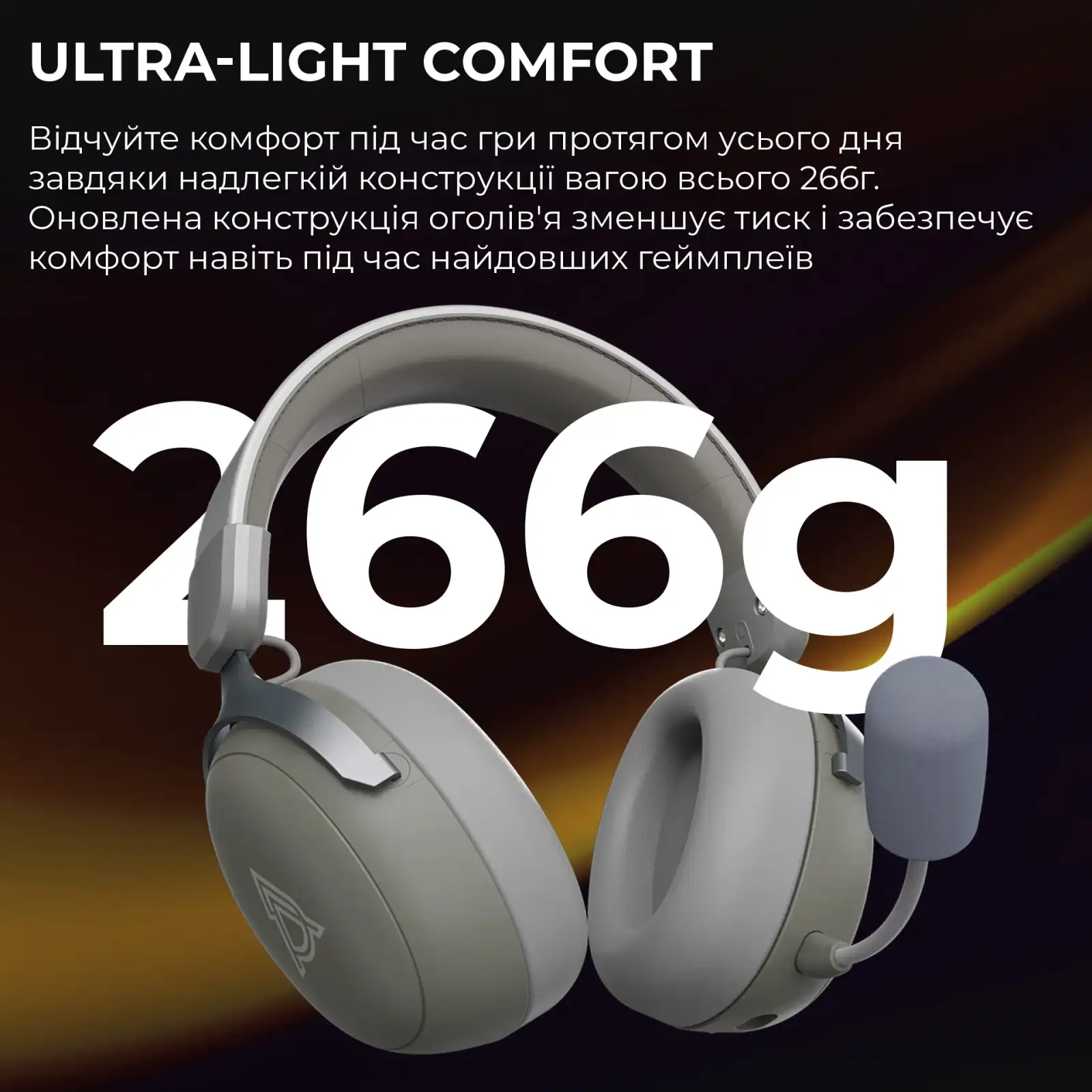 Bluetooth-гарнітура Ajazz AHM08 MAX 3-Mode Grey (AHM08-MAX-GW) UA