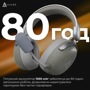 Bluetooth-гарнітура Ajazz AHM08 MAX 3-Mode Grey (AHM08-MAX-GW) UA