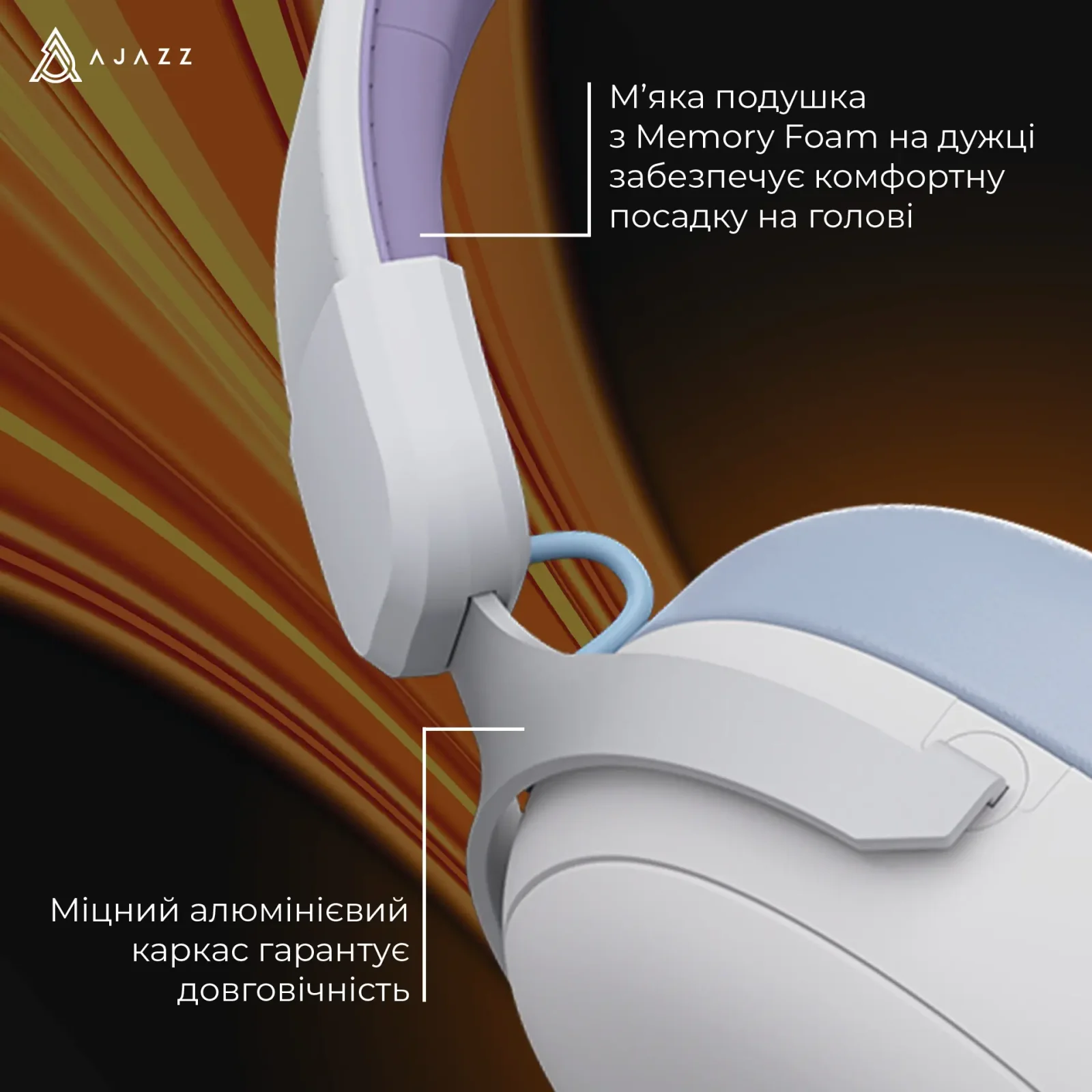 Bluetooth-гарнитура Ajazz AHM08 MAX 3-Mode White (AHM08-MAX-PWB) UA