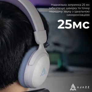 Bluetooth-гарнитура Ajazz AHM08 MAX 3-Mode White (AHM08-MAX-PWB) UA