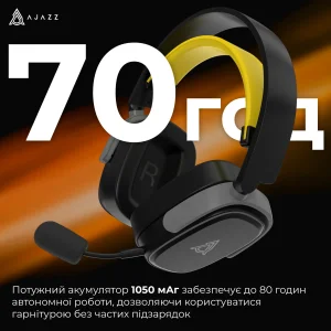 Bluetooth-гарнитура Ajazz AHM09 MAX 3-Mode Black (AHM09-MAX-BGY) UA