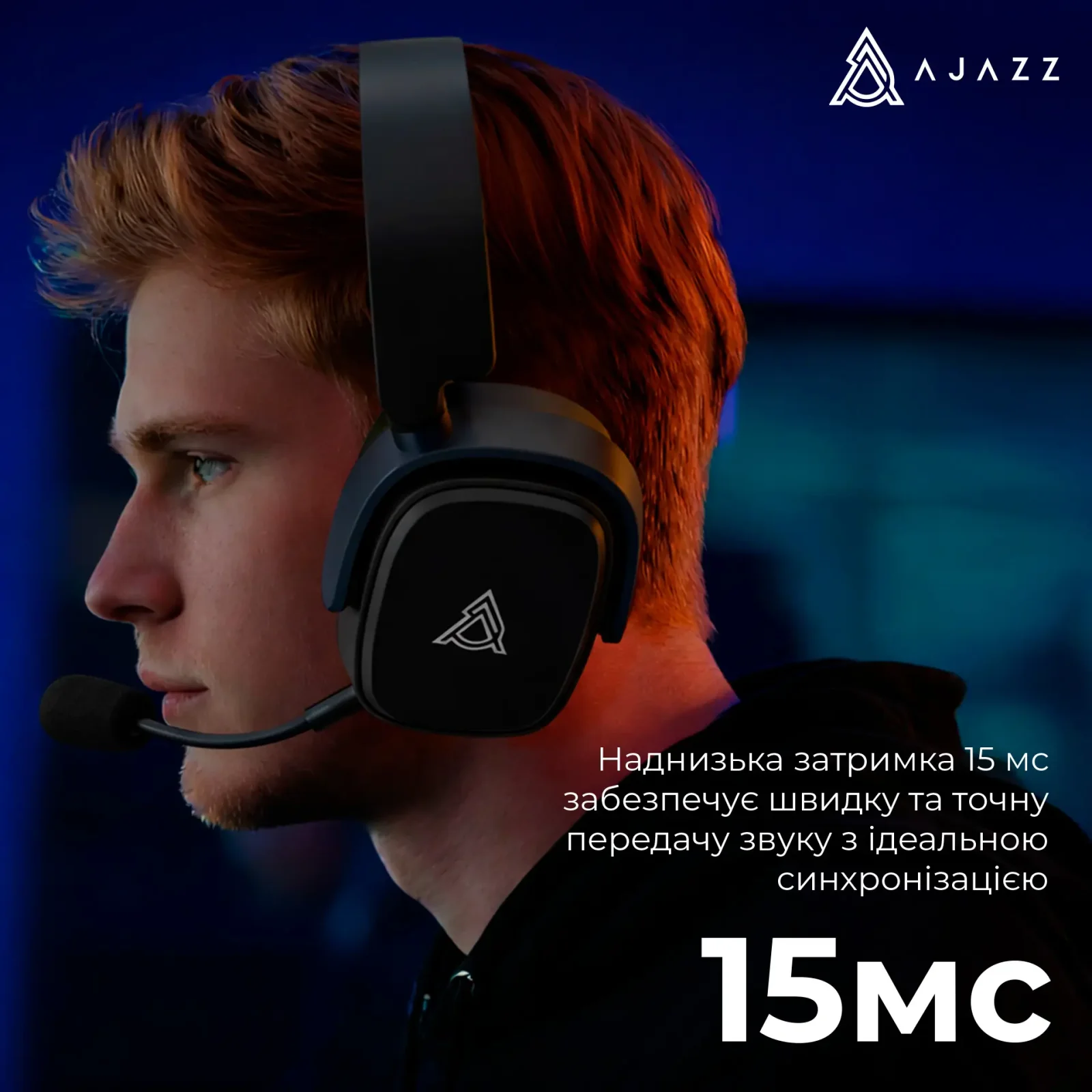 Bluetooth-гарнитура Ajazz AHM09 MAX 3-Mode Black (AHM09-MAX-BGY) UA
