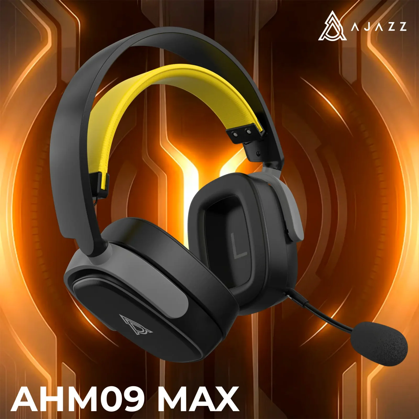 Bluetooth-гарнитура Ajazz AHM09 MAX 3-Mode Black (AHM09-MAX-BGY) UA