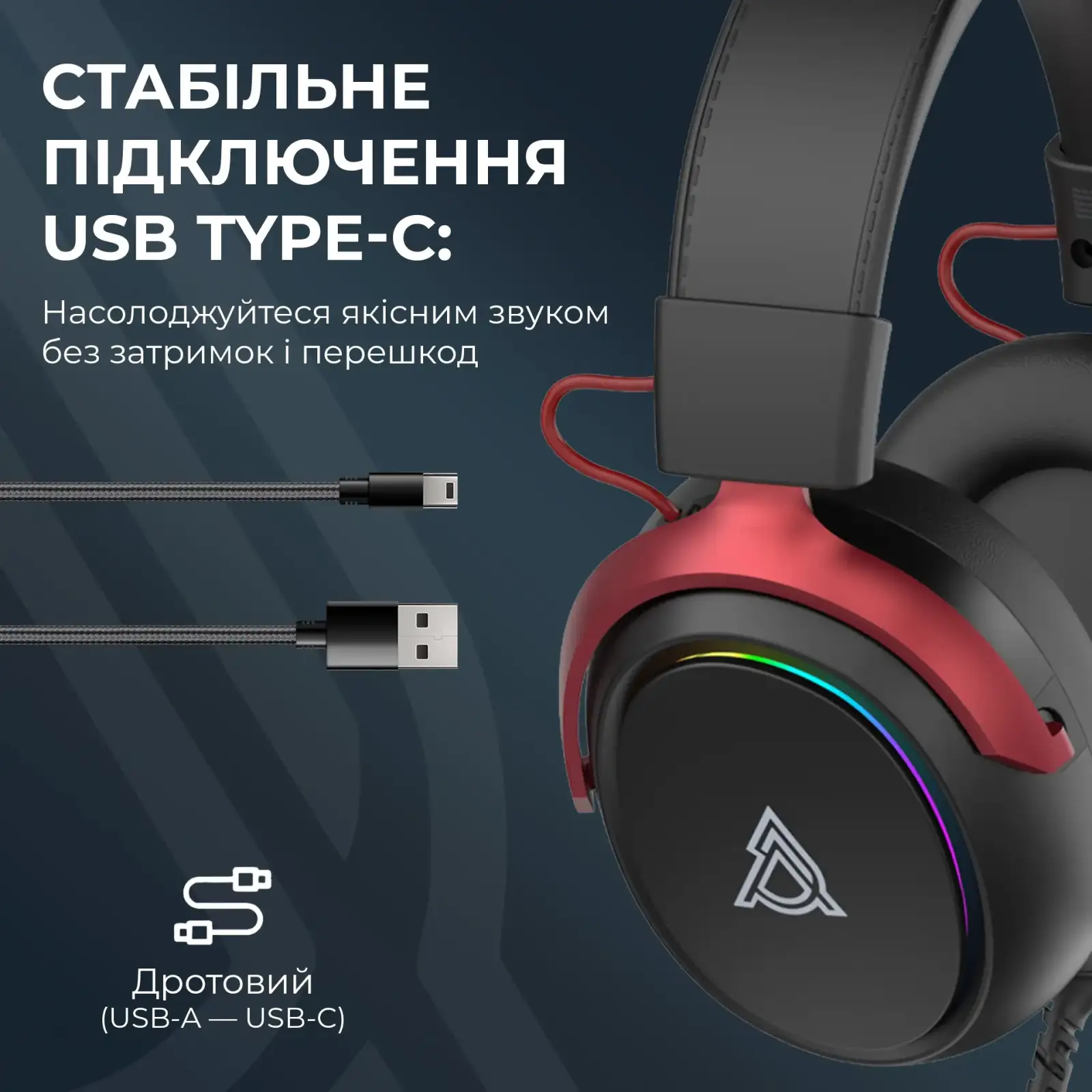 Гарнитура Ajazz AHW10 Black (AHW10-B) UA