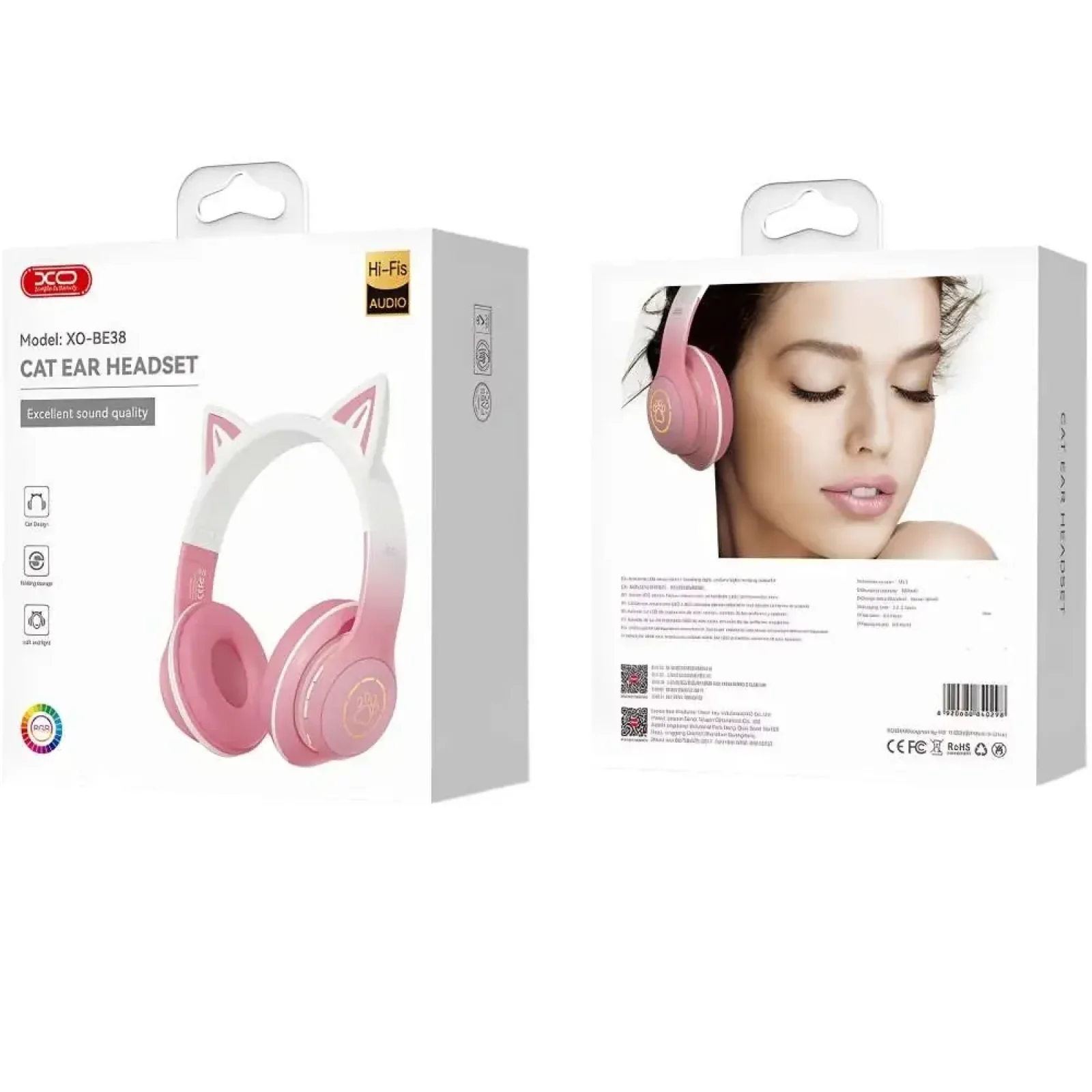 Bluetooth-гарнитура XO BE38 Pink (BE38.pink) UA
