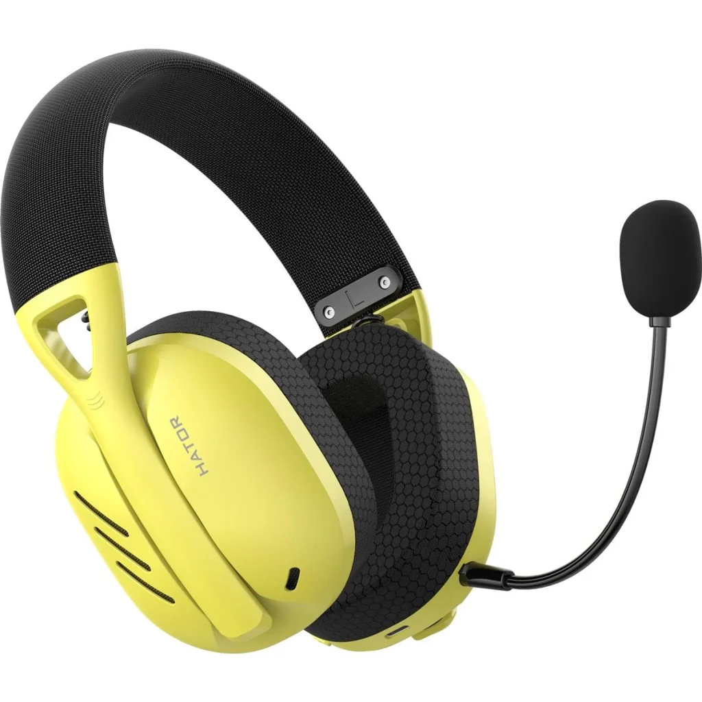 Bluetooth-гарнітура Hator Hyperpunk 2 Wireless Tri-mode Black/Yellow (HTA-857) UA