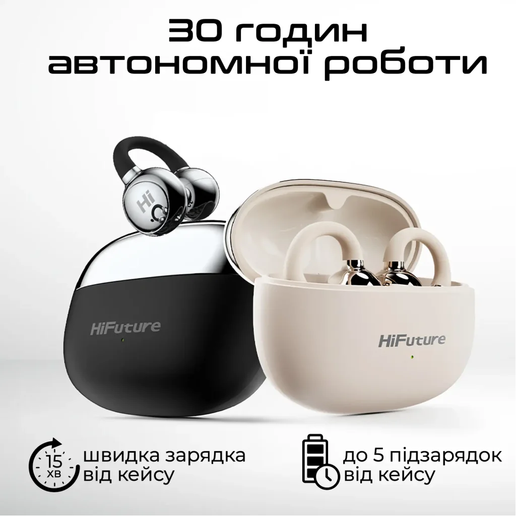 Bluetooth-гарнітура HiFuture Flexclip Champagne UA