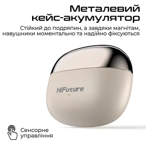 Bluetooth-гарнітура HiFuture Flexclip Champagne UA