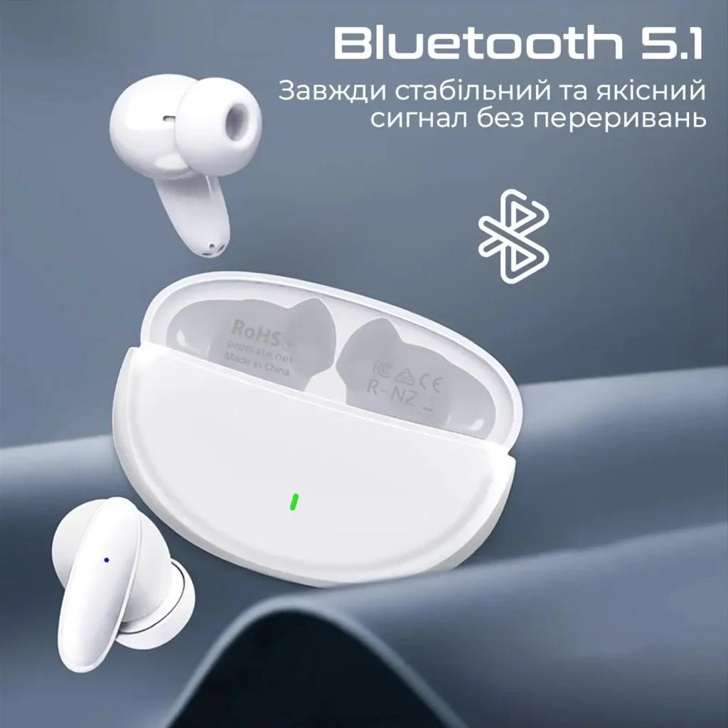 Bluetooth-гарнитура Promate Lush White UA