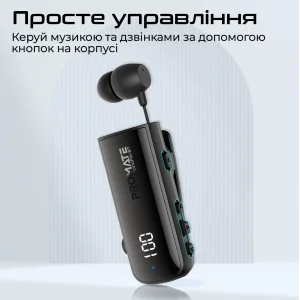 Bluetooth-гарнітура Promate Monoflix-bt Black UA