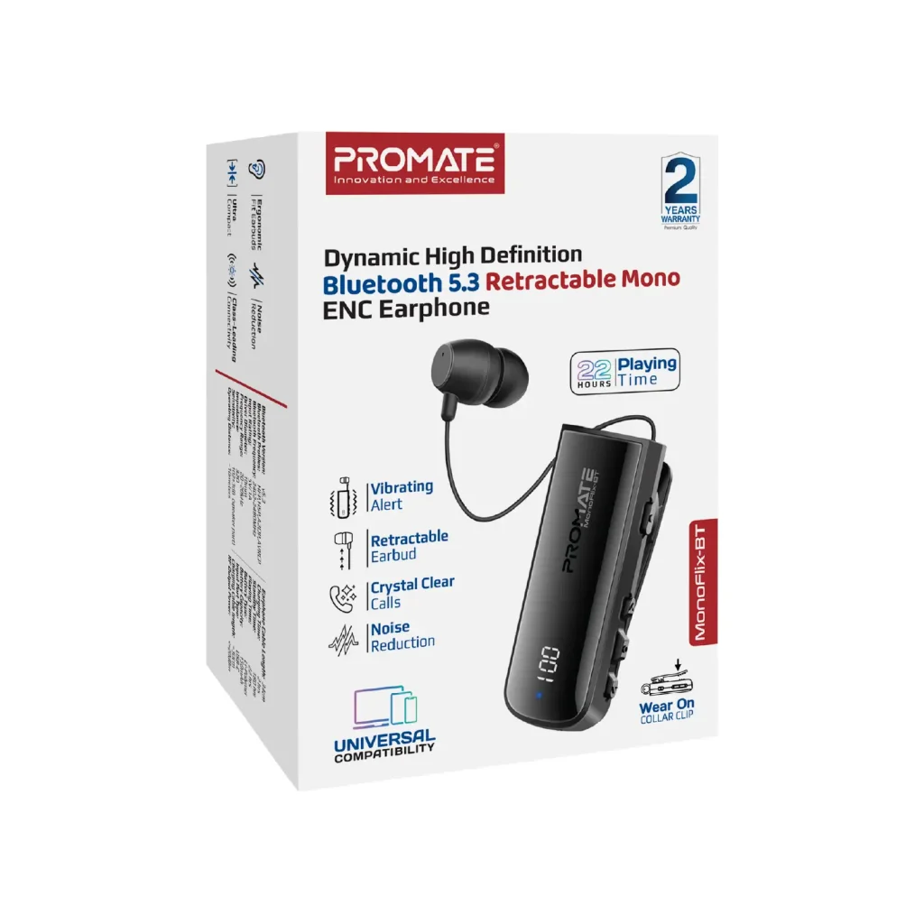 Bluetooth-гарнітура Promate Monoflix-bt Black UA
