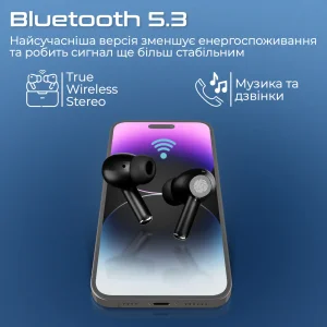 Bluetooth-гарнітура Promate ProPods Black UA