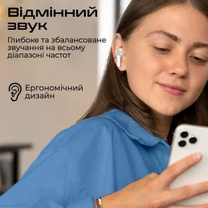 Bluetooth-гарнітура Promate ProPods White UA